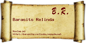 Barasits Relinda névjegykártya